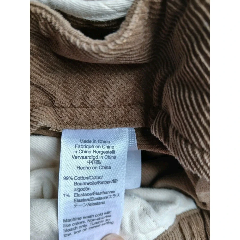 J Crew Pants Mens Medium Belted Corduroy Straight Leg Stretch Comfort Preppy